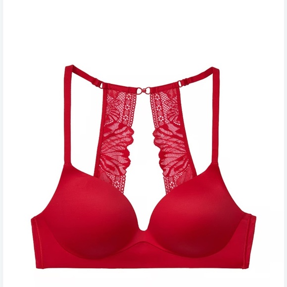Victoria's Secret Other - Lipstick Red Incredible by Victoria's Secret Wireless Lace Push-Up Bra, 36B